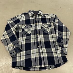 Vintage 70s Sears Sportswear Perma-Prest Plaid Flannel Shirt